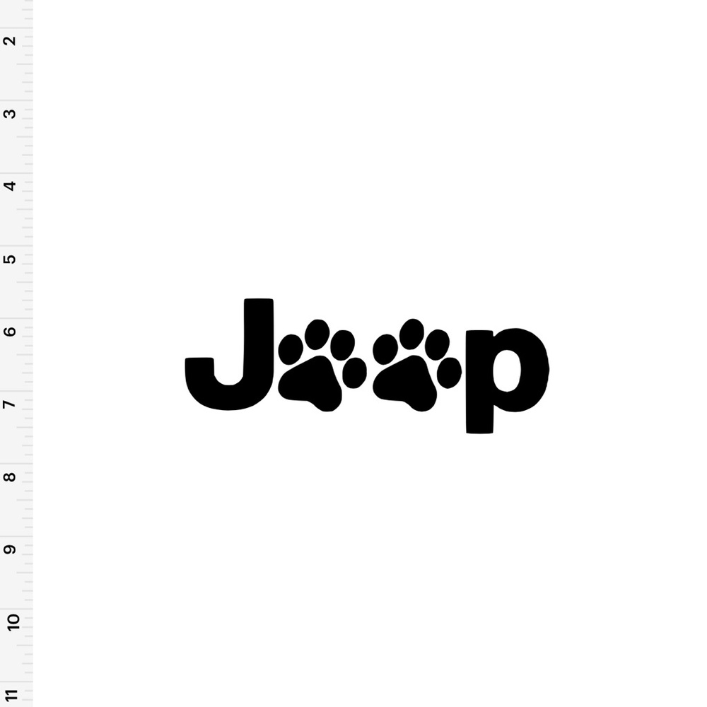 J🐾 Black Paw Print Logo